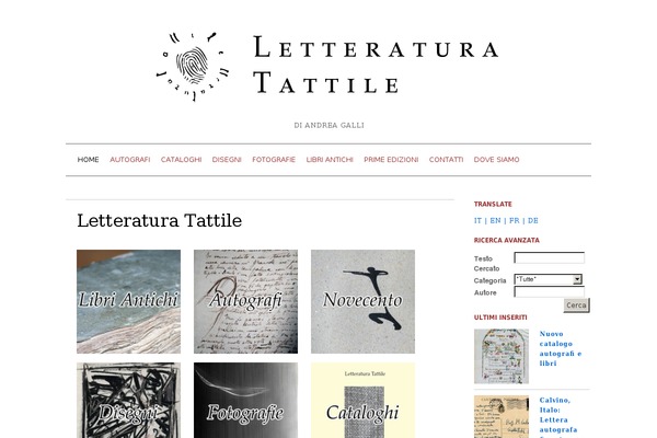 letteraturatattile.it site used Letteraturatattile