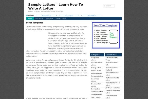 Simpleblue theme site design template sample