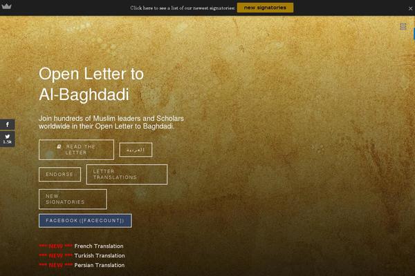 lettertobaghdadi.com site used Novela-theme