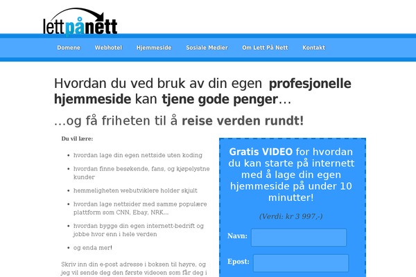 lettpanett.no site used Lpn-theme