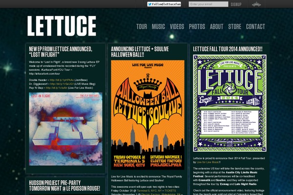 Lettuce website example screenshot