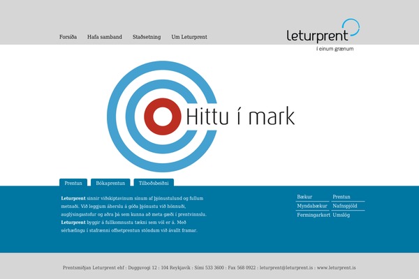 leturprent.is site used Leturprent