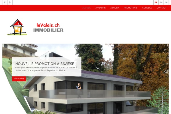 levalaisimmobilier.ch site used Publimmo