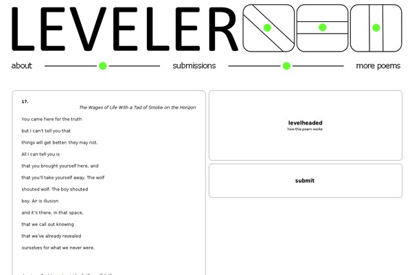 levelerpoetry.com site used Levelertheme