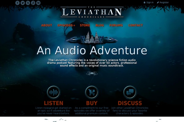 Leviathan theme site design template sample