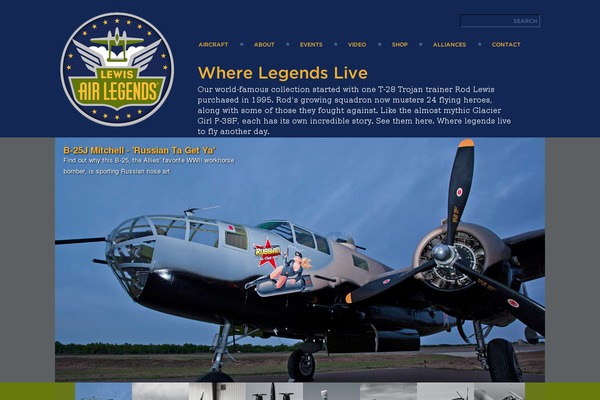 lewisairlegends.com site used Gg-theme