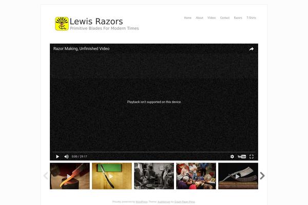 lewisrazors.com site used Auditorium