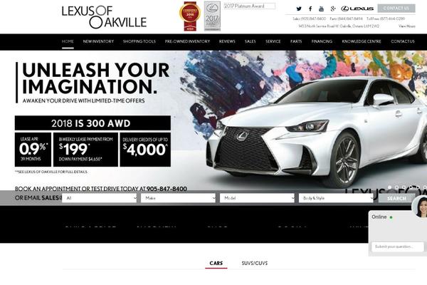 lexusofoakville.ca site used Lexus-of-oakville