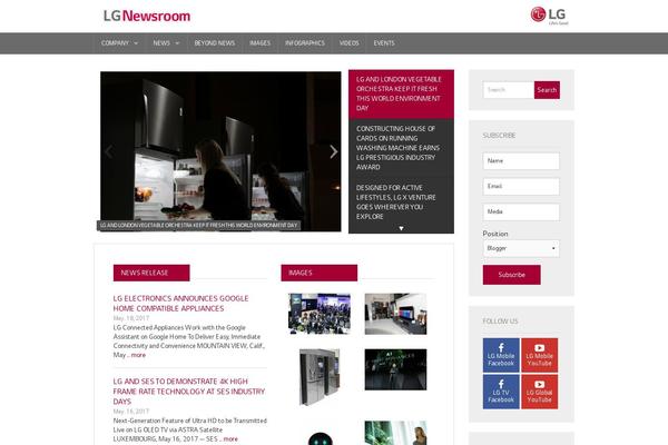 Newsroom theme site design template sample