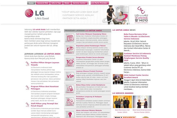 Lg theme site design template sample