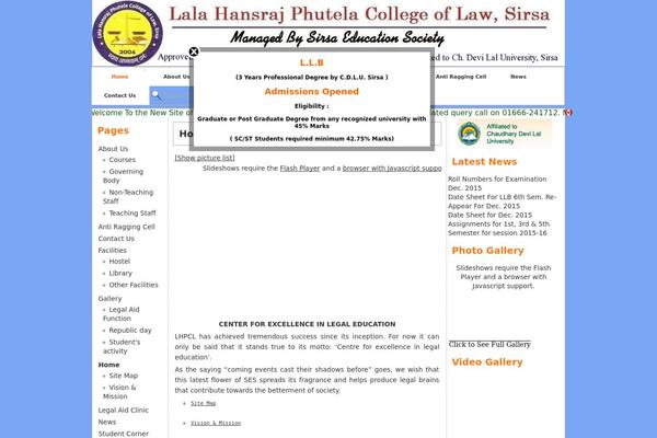 lhplawcollege.com site used Constructor
