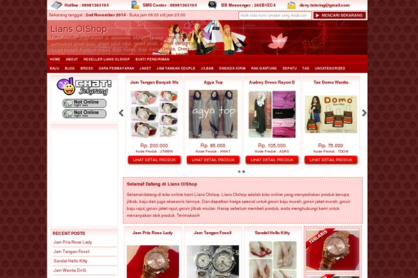 liansolshop.com site used Indostore2dev