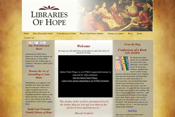 librariesofhope.com site used Hfa
