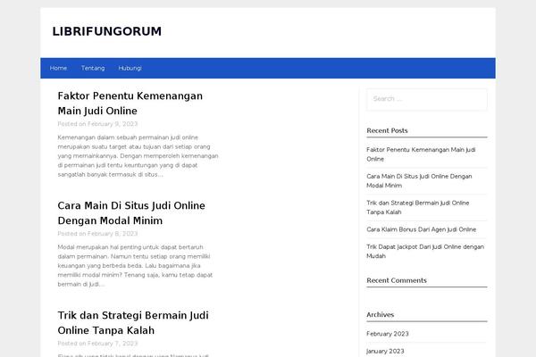 librifungorum.org site used Minimalist Newspaper