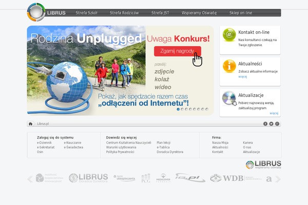 librus.pl site used Librus-theme