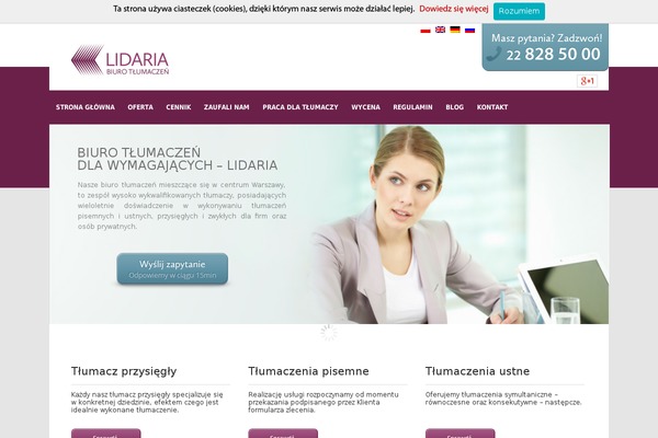lidaria.pl site used Theme-child