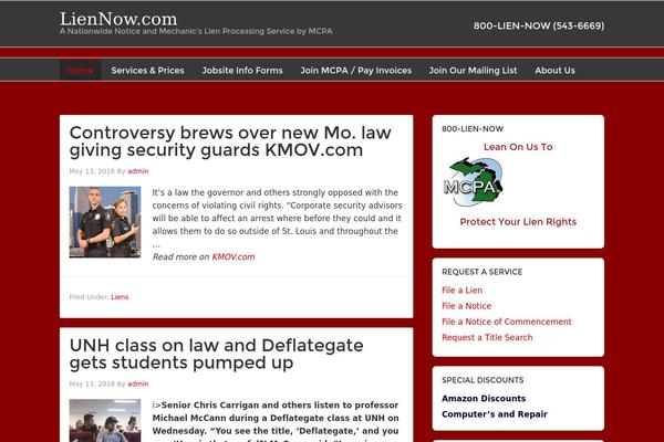 WordPress website example screenshot