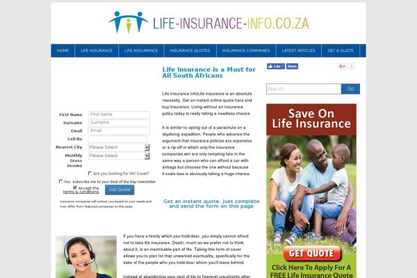 life-insurance-info.co.za site used Profound-life