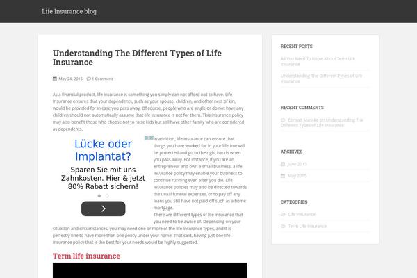 life-insured.com site used Sparkling