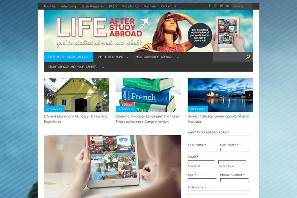 lifeafterstudyabroad.com site used Magazon