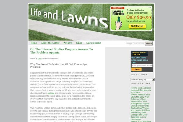 lifeandlawns.com site used Leafy