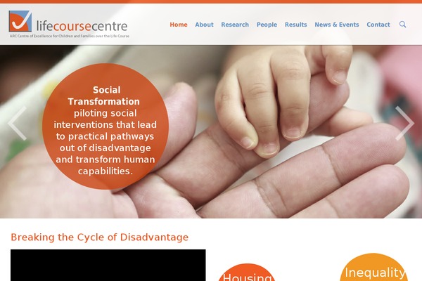 lifecoursecentre.org.au site used Wordpress-bootstrap-child