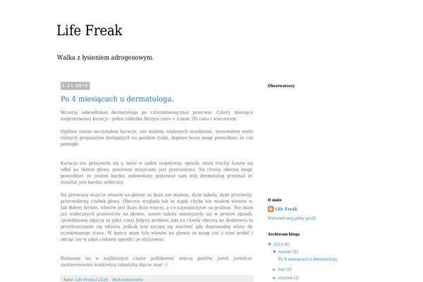 lifefreak.pl site used WP RootStrap