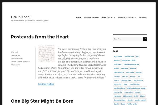 Twenty Fifteen theme site design template sample