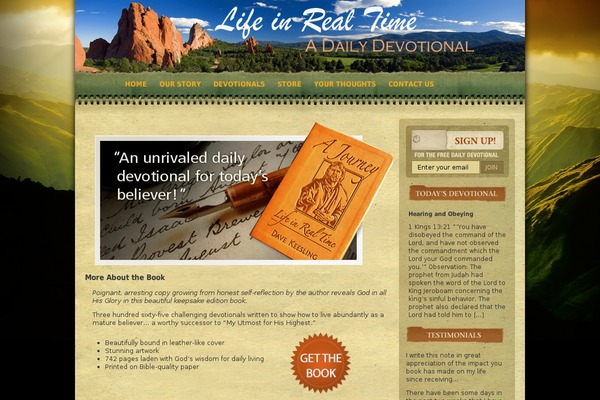 lifeinrealtimeonline.com site used Devotion