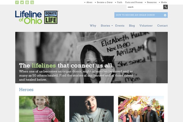 Lifeline theme site design template sample