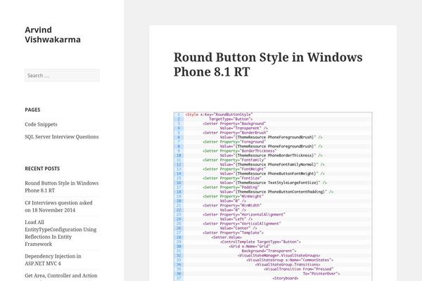 Site using Crayon Syntax Highlighter plugin