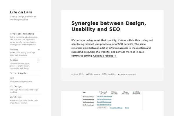 Twenty Fifteen theme site design template sample