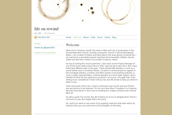 lifeonrewind.com site used Twenty Seventeen