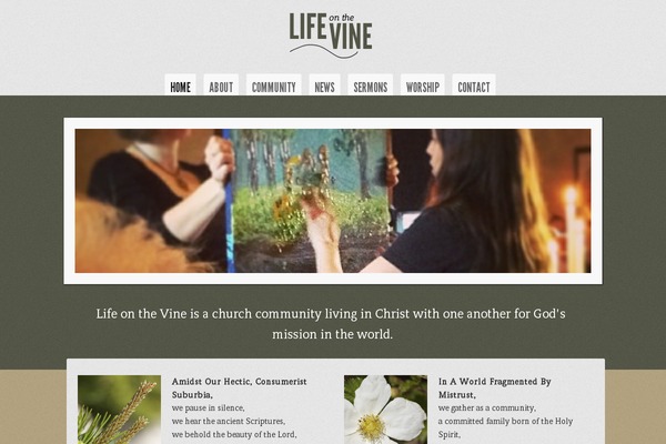 lifeonthevine.org site used 343theme2012