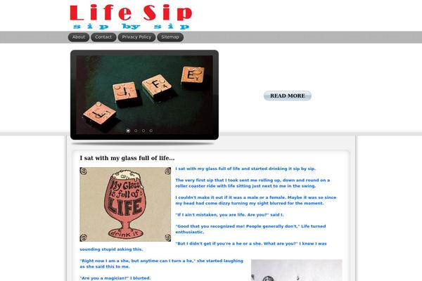 lifesip.com site used Pandoraratingthemeibt