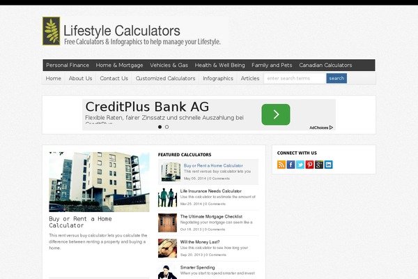 lifestylecalculators.com site used Wp Bold110