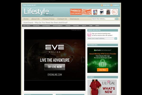 Lifestyle 3.0 theme site design template sample