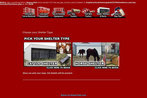 lifetimebarns.com site used Lifetimebarns
