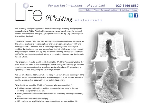 lifeweddingphotography.co.uk site used Lifephotostudio