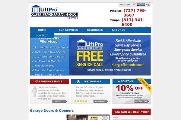 liftprogaragedoor.com site used Liftpro