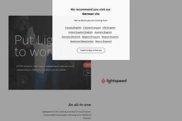 Lightspeed theme site design template sample