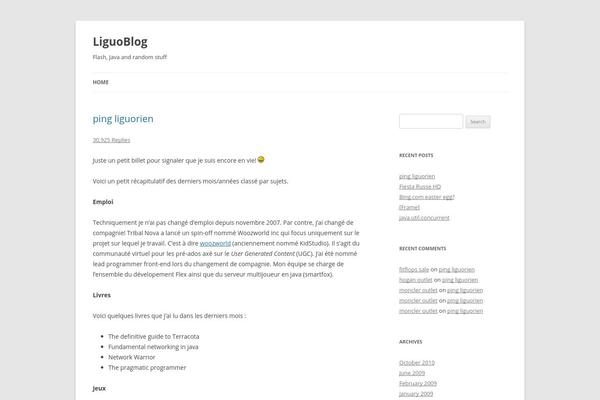 Twenty Twelve theme site design template sample