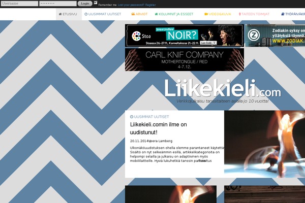 liikekieli.com site used MekaNews Lite