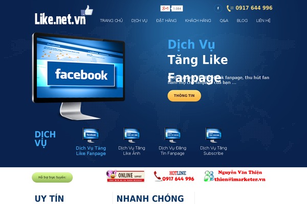 like.net.vn site used Like