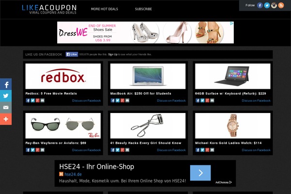 Shaken Grid Premium website example screenshot