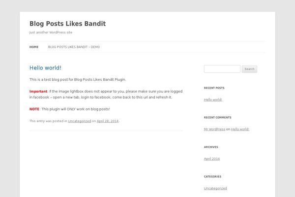 WordPress website example screenshot