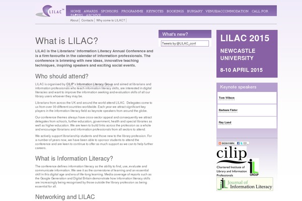 lilacconference.com site used Lilac