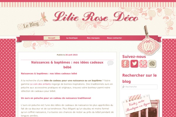 lilierosedeco.fr site used Lilierosedeco