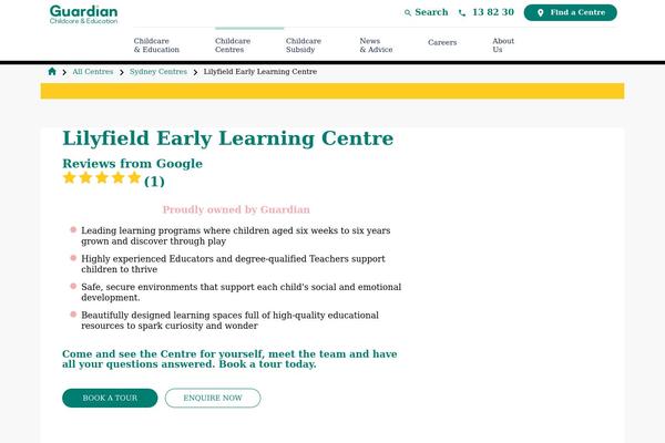 lilyfieldelc.com.au site used Guardian-elg-child-2019