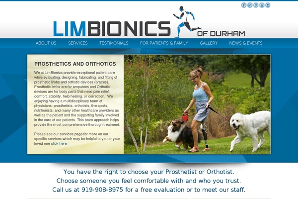 limbionicsofdurham.com site used Limbionics